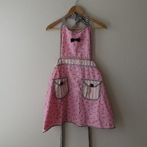 Kay Dee Designs Apron - pink, black, white, bowtie